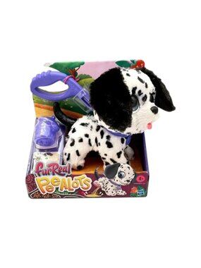 Furreal  Puppy with Leash Peesalot Walk Your Puppy Black White New in Box